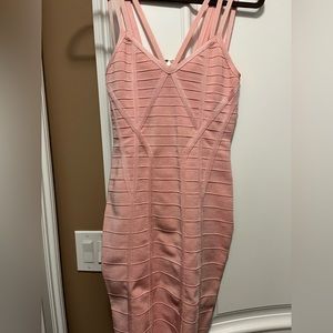 Guess Ribbed Pink Dress